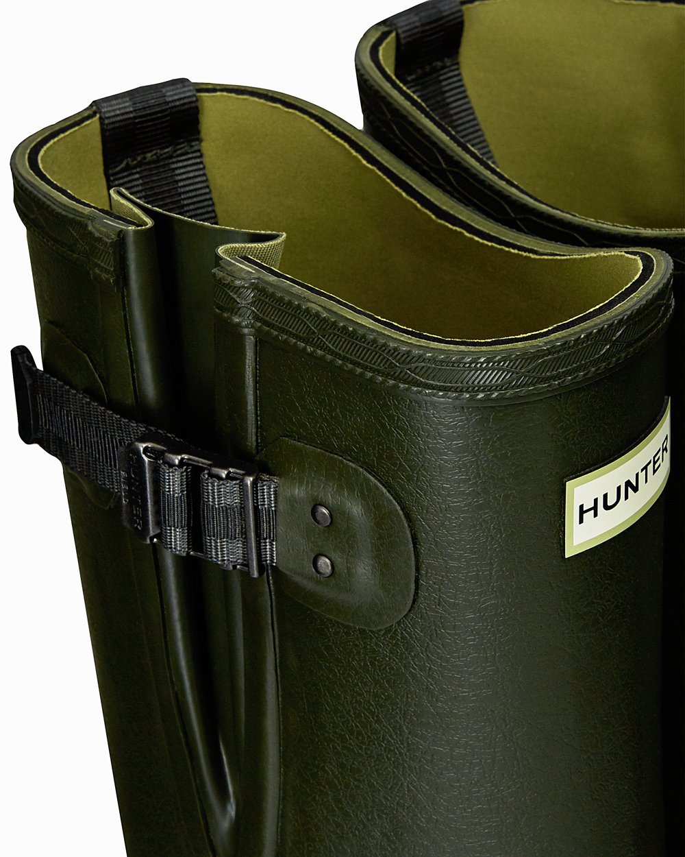 Mens Tall Rain Boots - Hunter Balmoral Adjustable 3Mm Neoprene (96VZIFYTR) - Dark Olive